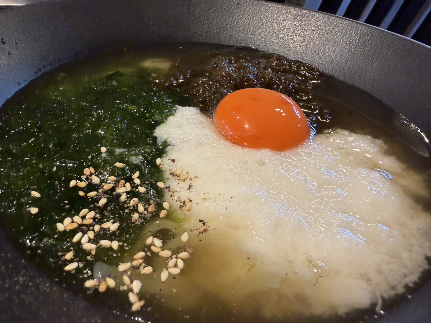 もずくとあおさ冷麺
